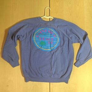 Vintage Pastel Hanes Sweatshirt Men L Galveston Beach Texas 90s Made in USA